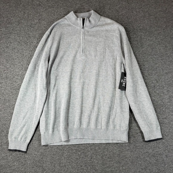 NWT Rhone Commuter 1/4 Zip Sweater Mens Large L Gray